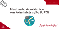 Se interessa em seguir carreira acadêmica? Então aproveite esta oportunidade! Estão abertas as inscrições para o Mestrado Acadêmico em...
