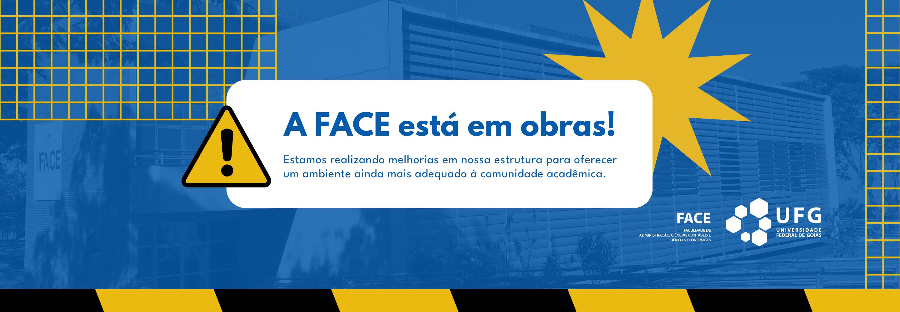 Face em obras banner