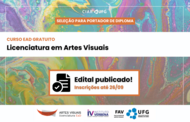 Imagem mostra detalhes de seleção para curso de Artes Visuais EaD 