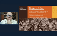 Imagem mostra excerto de live de lançamento da especialização em Direitos Humanos e Diversidade 