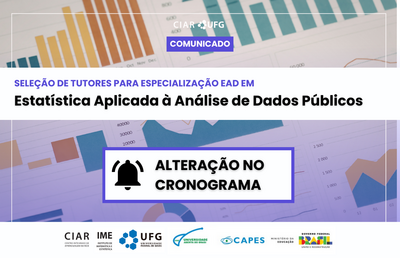  Cronograma alterado - seleção de tutores