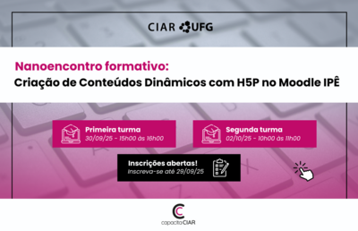 Imagem mostra informações de inscrição em curso do programa Capacita CIAR