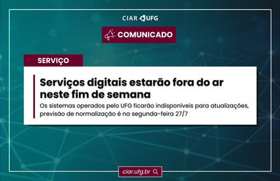 Serviços digitais estarão fora do ar neste fim de semana