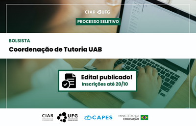 Imagem mostra informações de processo seletivo de Coordenador de Tutoria UAB na UFG