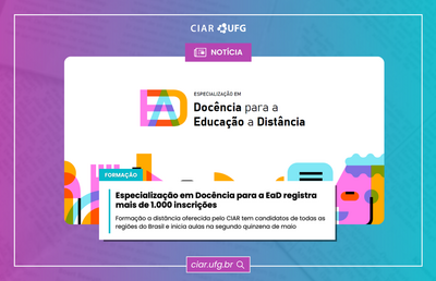 Imagem mostra informaões de curso de docência EaD