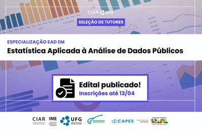 Imagem mostra detalhes de seleção de tutores para especialização em Estatística