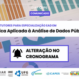  Cronograma alterado - seleção de tutores