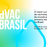 Imagem mostra informações sobre o maior curso de vacinologia do mundo, o AdVac