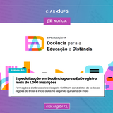 Imagem mostra informaões de curso de docência EaD