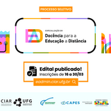 Imagem mostra detalhes de seleção para especialização em docência para a EaD 