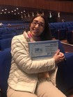 Professora Anaclara segura Placa de Poster premiado 