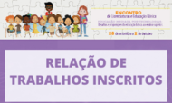 Relação de trabalhos inscritos