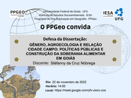 Convite: Defesa Stéfanny da Cruz Nóbrega