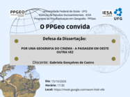 Banca de Defesa de Mestrado de Gabriela Gonçalves de Castro