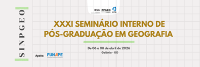 XXXI Seminário Interno de Pós-Graduação em Geografia (SINPGeo) foto