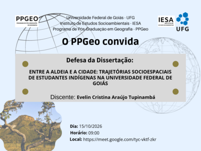 Banca de defesa de mestrado de Evelin Cristina Araújo Tupinambá