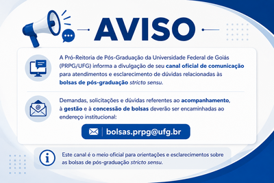 Canal oficial de comunicação sobre bolsas de pós-graduação