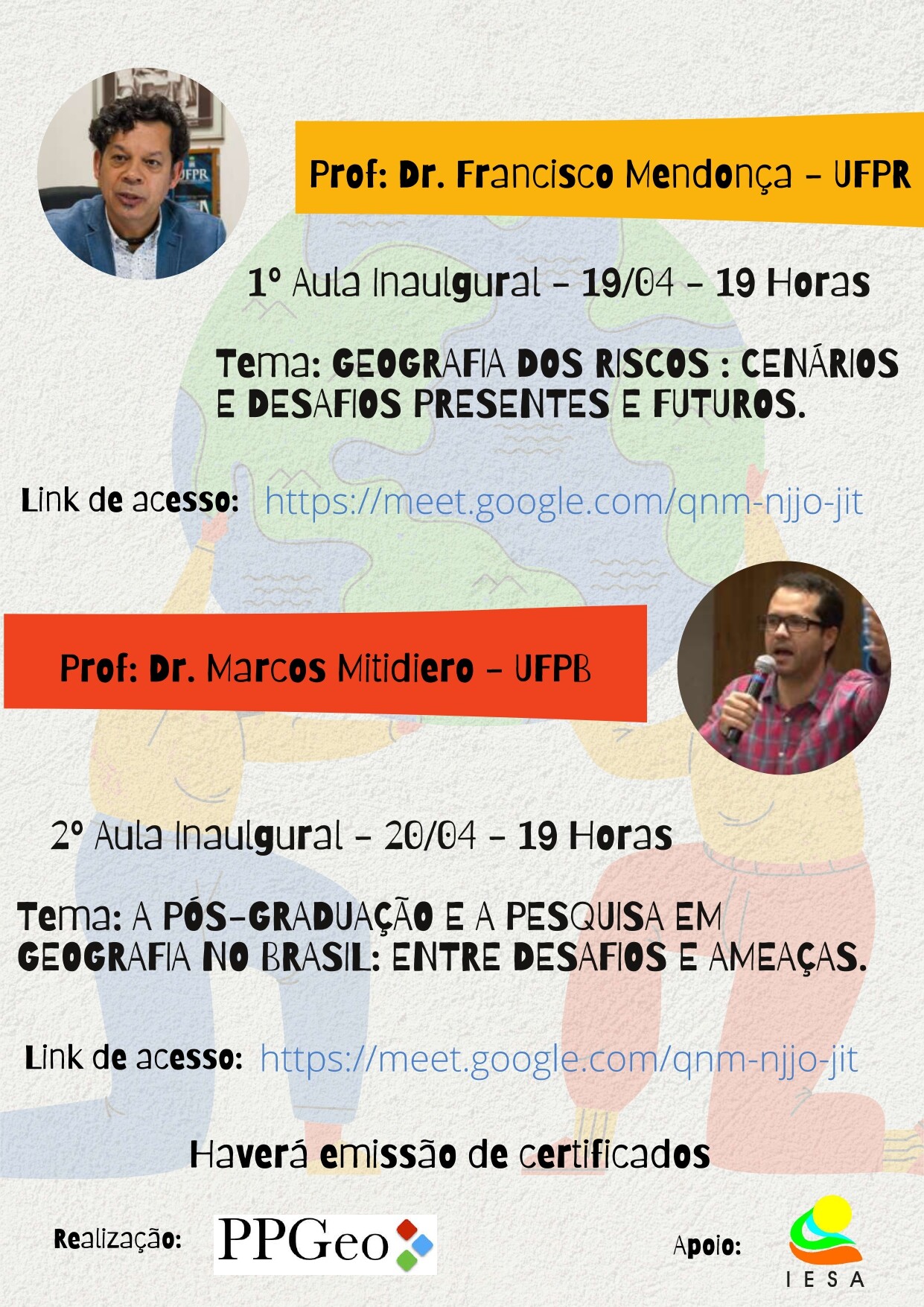 Aula Inaugural 2021 - palestrantes