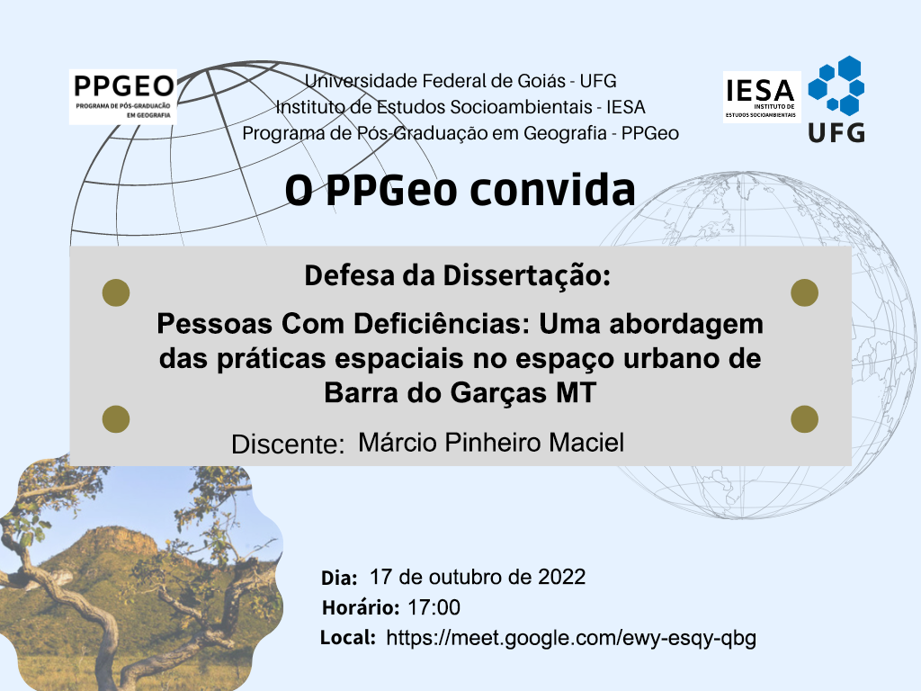Convite: Banca de Mestrado de Márcio Pinheiro Maciel