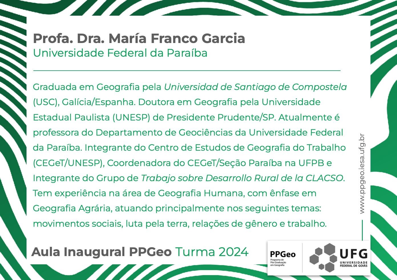 Divulgação: Aula Inaugural 2024 