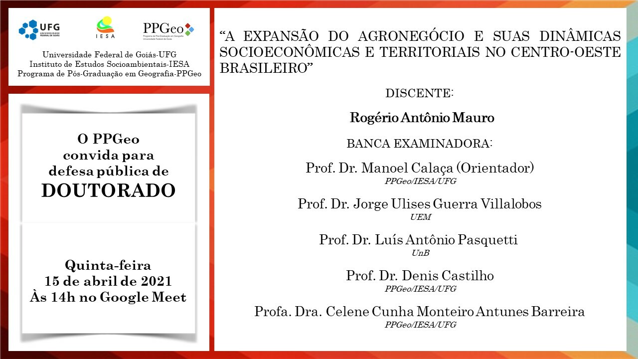 Banca de Defesa de Rogério Antônio Mauro