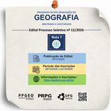 Edital Nº 12/2026 - PPGEO/IESA Aluno Regular - 2027