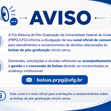 Canal oficial de comunicação sobre bolsas de pós-graduação