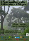 Cartaz sobre o II coloquio Geografia e Literatura 2026
