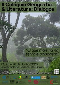 Cartaz sobre o II coloquio Geografia e Literatura 2026