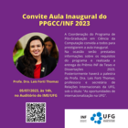 Convite Aula Inaugural do PPGCC/INF 2023