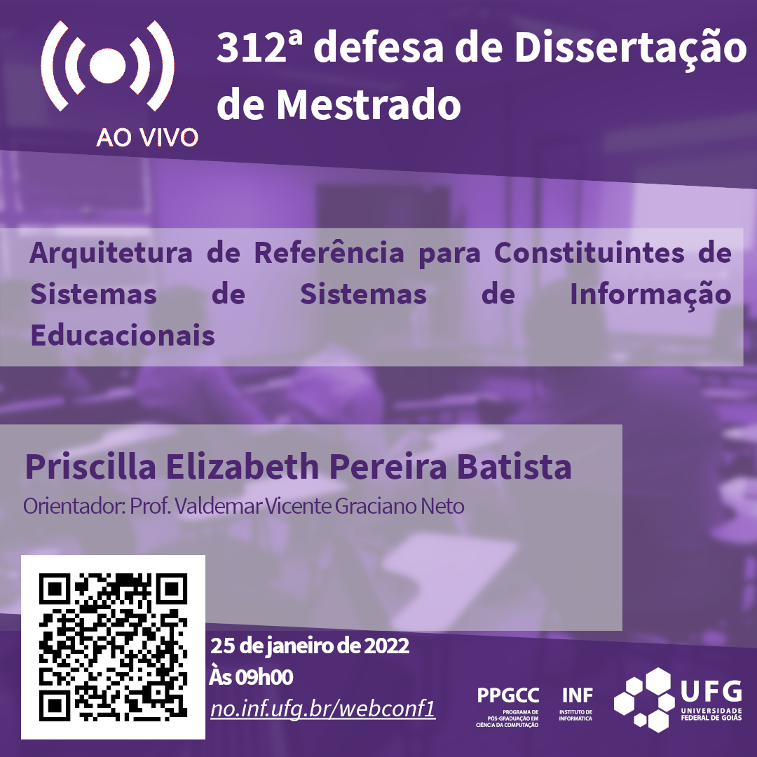 312ª Defesa Mestrado  Priscilla Elizabeth Pereira Batista