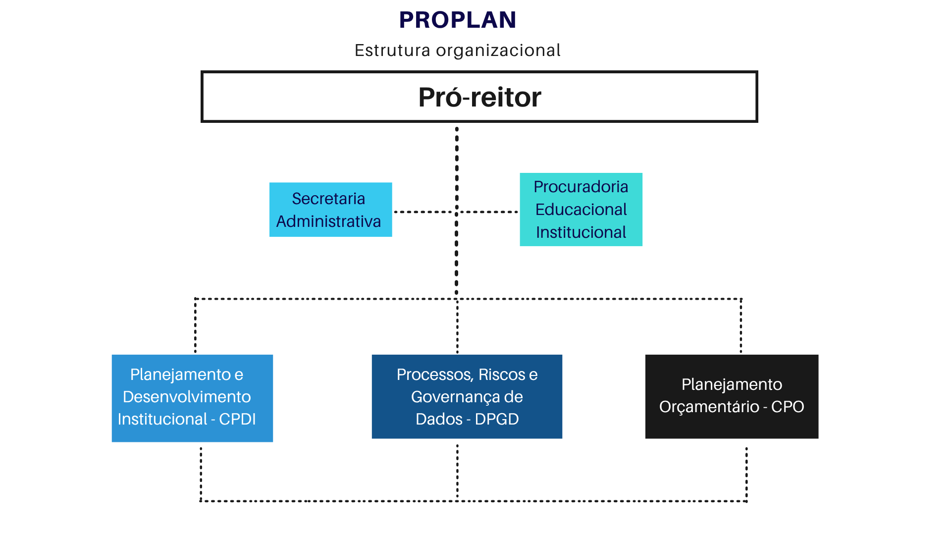Organograma. Estrutura organizacional proplan.