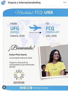Boas vindas da FCQ-UNA