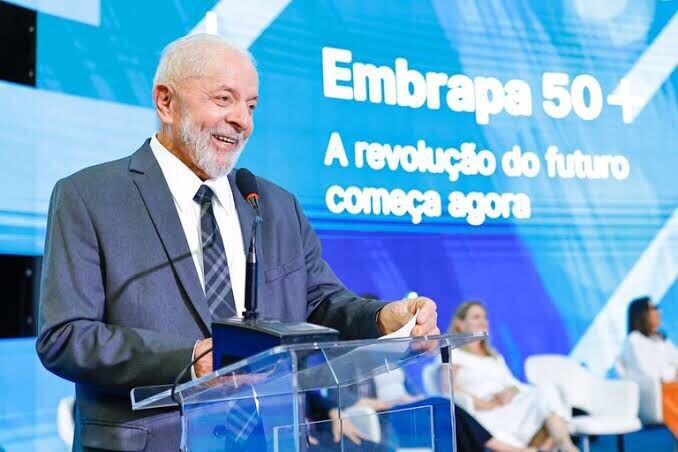 Lula na comemoração dos 51 anos da Embrapa