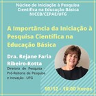 Conferência de apresentação do NICEB proferida pela Coordenadora de Pesquisa da PRPI- UFG