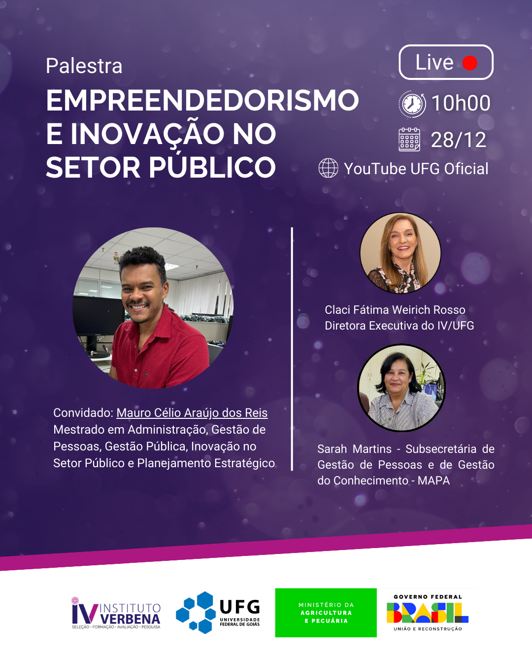 Divulgação: Live de abertura 