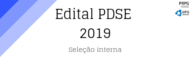 Notícia Edital PDSE 2019