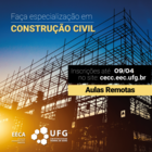 Inscrições Prorrogadas - Curso de Especialização em Construção Civil