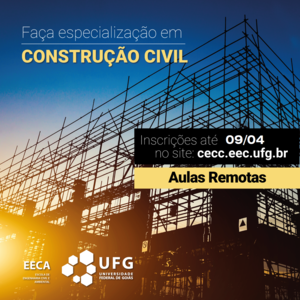 Inscrições Prorrogadas - Curso de Especialização em Construção Civil