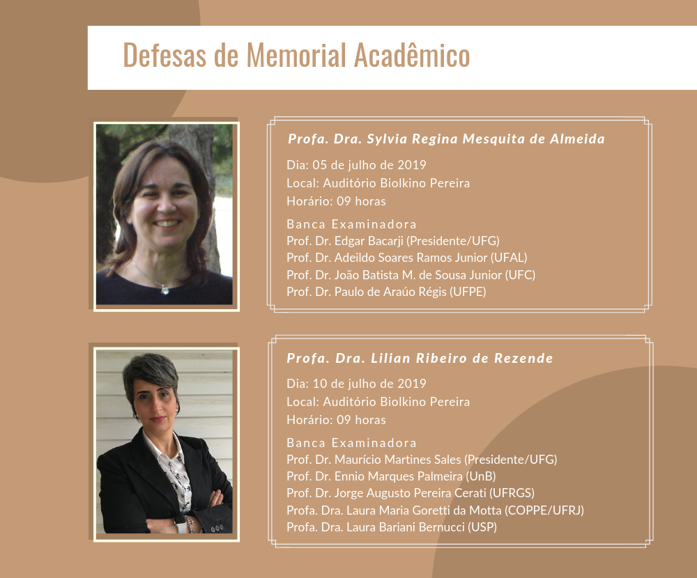 Defesas de Memorial Acadêmico