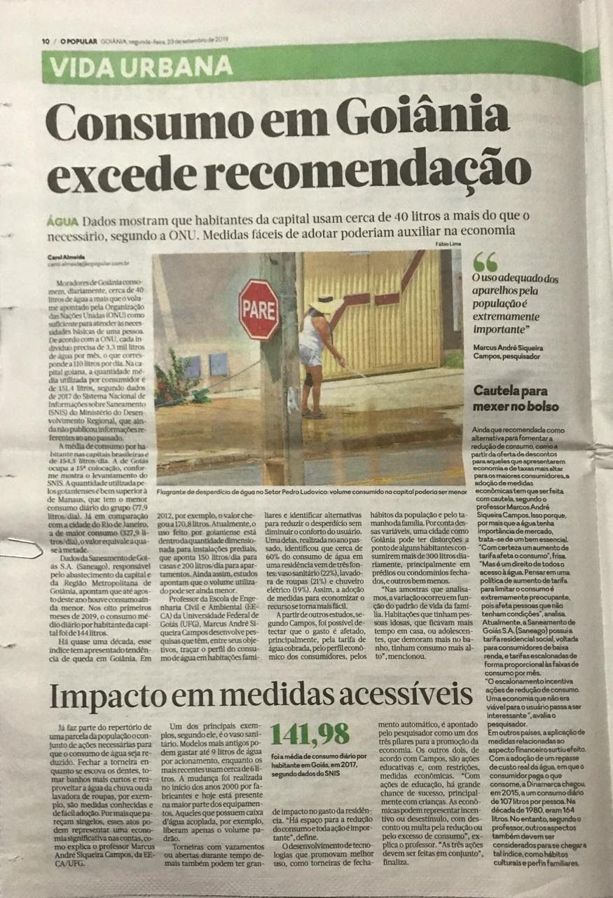 Matéria - Jornal O Popular - Prof. Marcus André