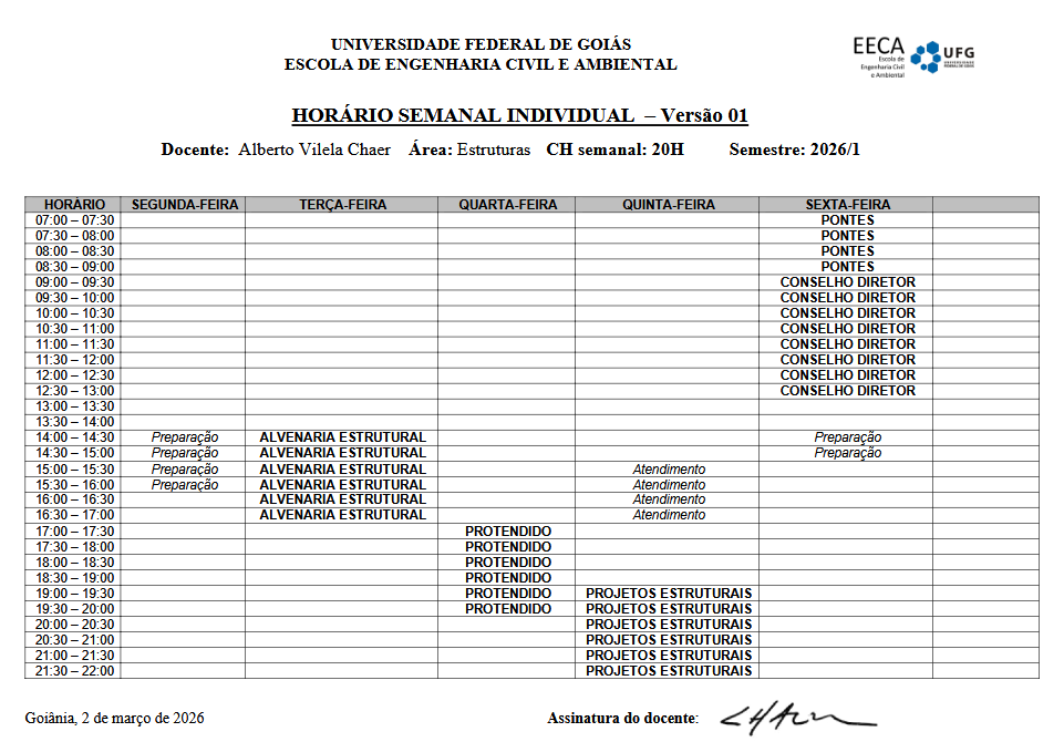 Horário de Atendimento