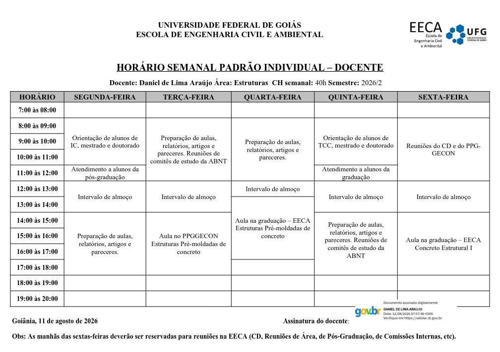 Horário de Atendimento
