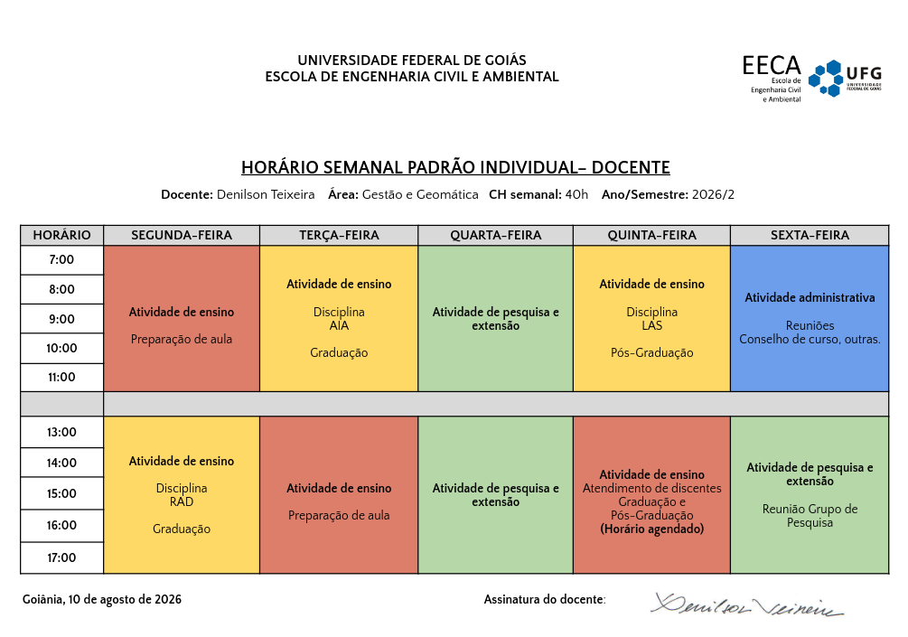 Horário de Atendimento