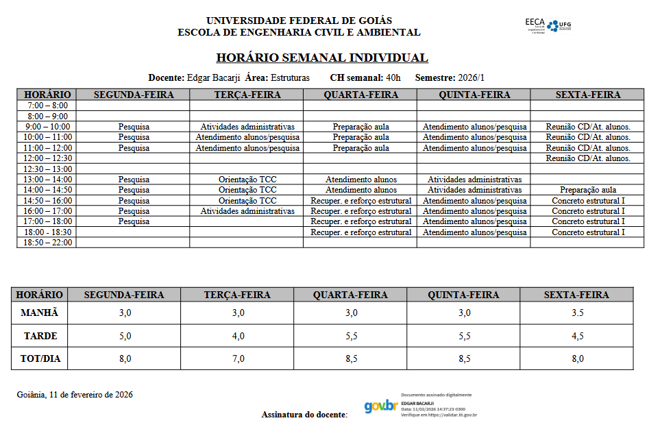 Horário de Atendimento