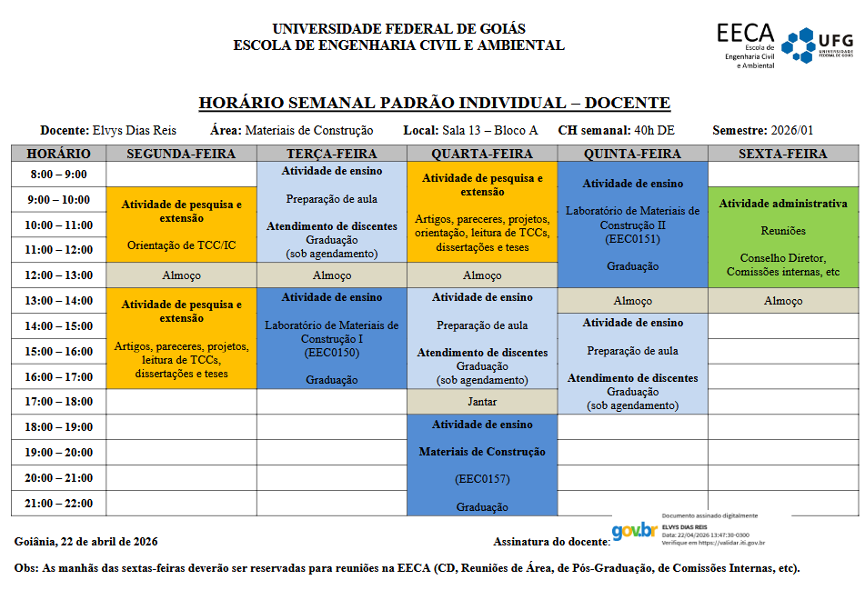 Horário de Atendimento