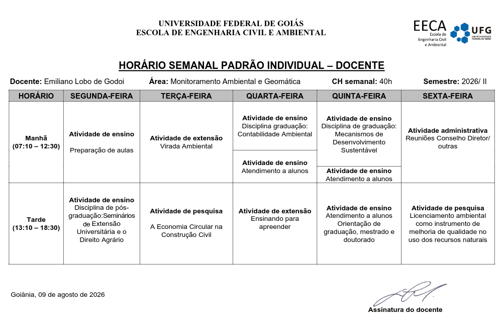 Horário de Atendimento