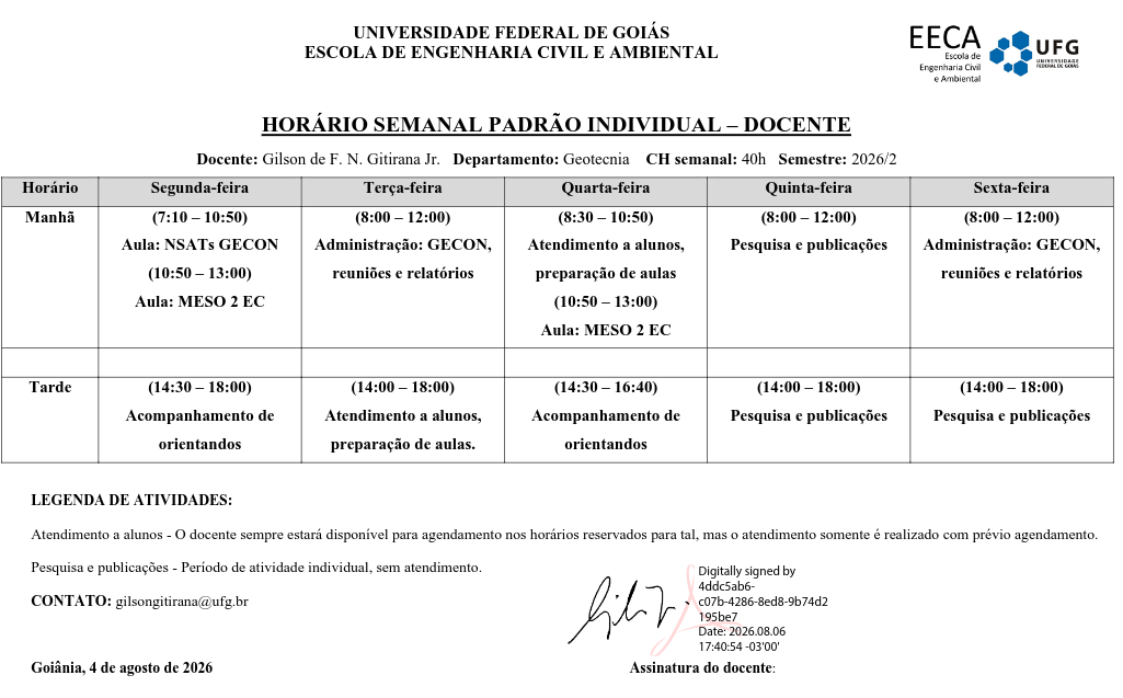Horário de Atendimento