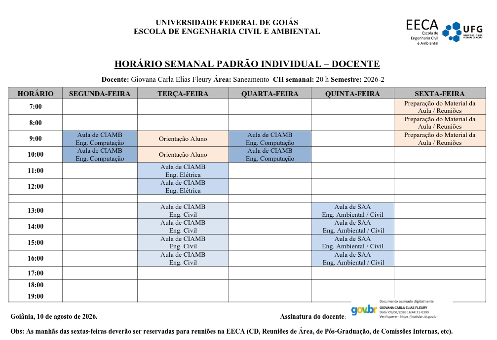 Horário de Atendimento