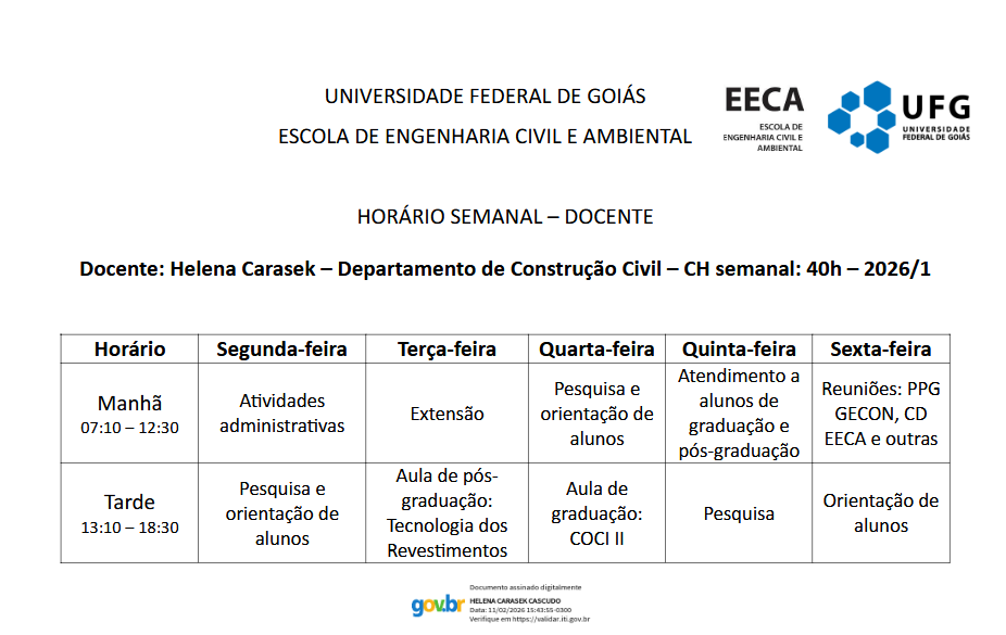 Horário de Atendimento